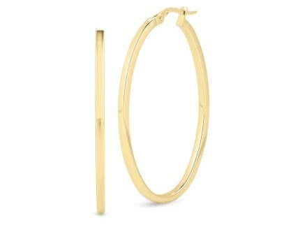 Roberto Coin Earring 18K Yellow Gold Large Oval Hoop Earrings