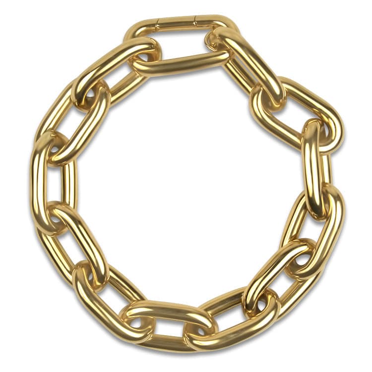 Roberto Coin Bracelet 18K Yellow Gold Paperclip Chunky Link Bracelet