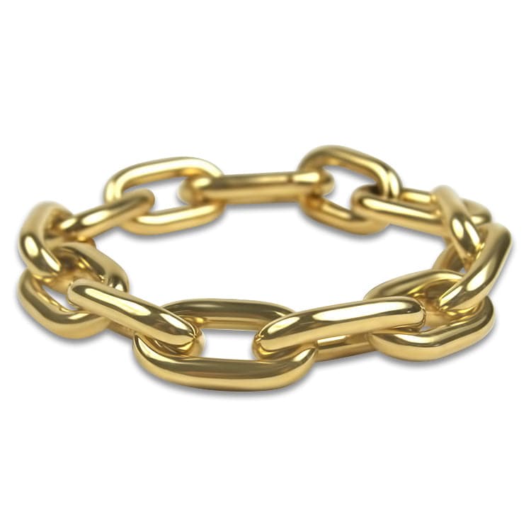 Roberto Coin Bracelet 18K Yellow Gold Paperclip Chunky Link Bracelet