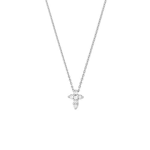 Roberto Coin Necklaces and Pendants Tiny Treasures Small Diamond Cross Necklace