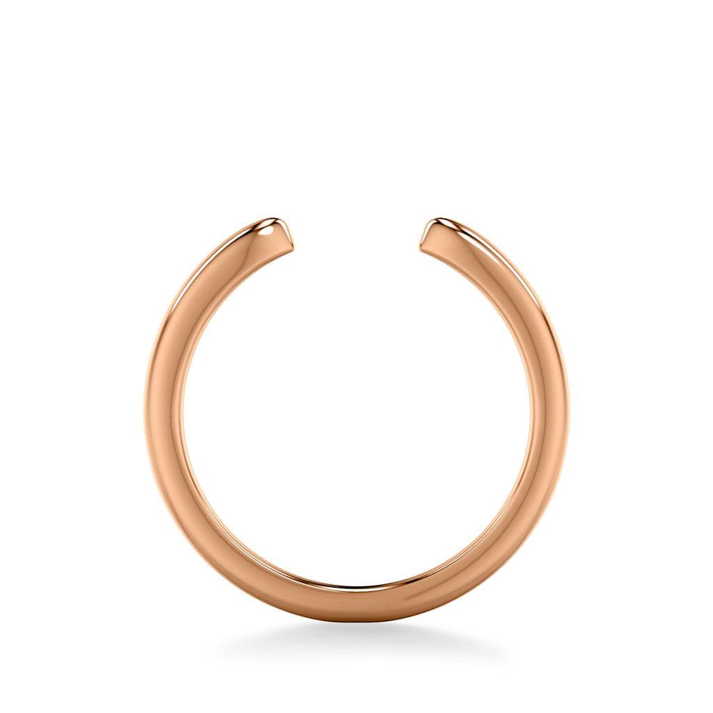 Sincerely Springer's Wedding Band 14K Rose Gold Contemporary Thin Open Wedding Band