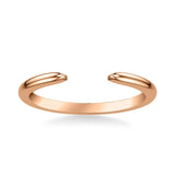 Sincerely Springer's Wedding Band 14K Rose Gold Contemporary Thin Open Wedding Band
