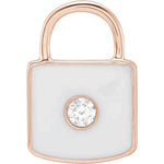 Sincerely Springer's Necklaces and Pendants 14K Rose Gold Diamond Locket Charm
