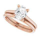 Sincerely Springer's Engagement Ring 14k Rose Gold Oval Solitaire Engagement Setting 9x7mm / 6.5