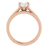 Sincerely Springer's Engagement Ring 14k Rose Gold Oval Solitaire Engagement Setting 9x7mm / 6.5
