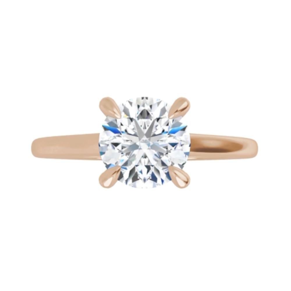 Sincerely Springer's Engagement Ring 14k Rose Gold Round Solitaire Engagement Setting