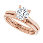 Sincerely Springer's Engagement Ring 14k Rose Gold Round Solitaire Engagement Setting