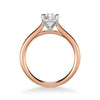 Sincerely Springer's Engagement Ring 14k Rose Gold Round Solitaire Engagement Setting with White Gold Head 6.5mm / 6.5