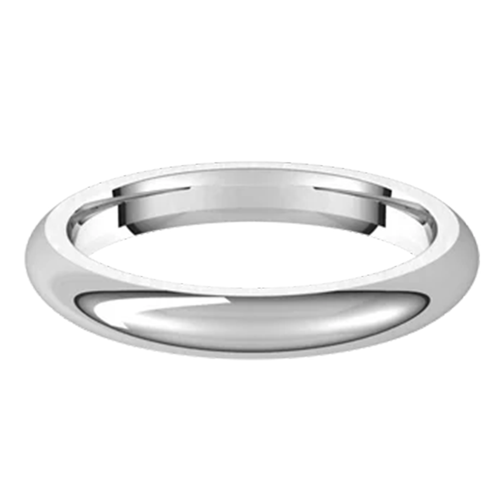 Sincerely Springer's Wedding Band 14k White Gold 3mm Comfort Fit Half Round Wedding Band 6