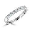 Sincerely Springer's Wedding Band 14K White Gold Classic Seven Diamond Shared Prong Band 6.5 / .50
