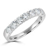 Sincerely Springer's Wedding Band 14K White Gold Classic Seven Diamond Shared Prong Band 6.5 / 1.00