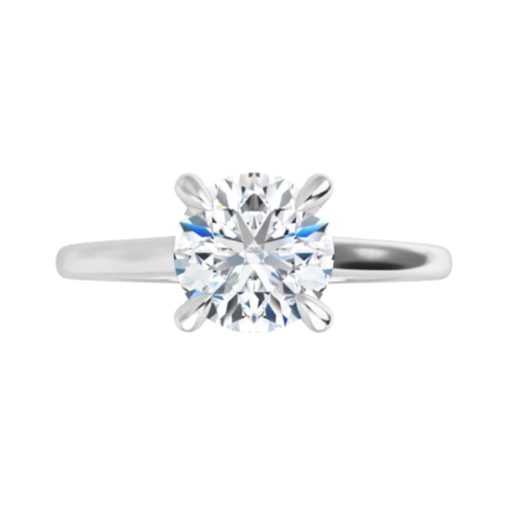 Sincerely Springer's Engagement Ring 14k White Gold Round Solitaire Engagement Setting