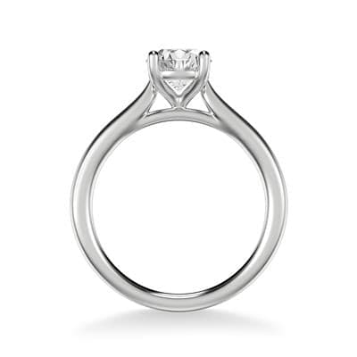 Sincerely Springer's Engagement Ring 14k White Gold Round Solitaire Engagement Setting 6.5mm / 6.5