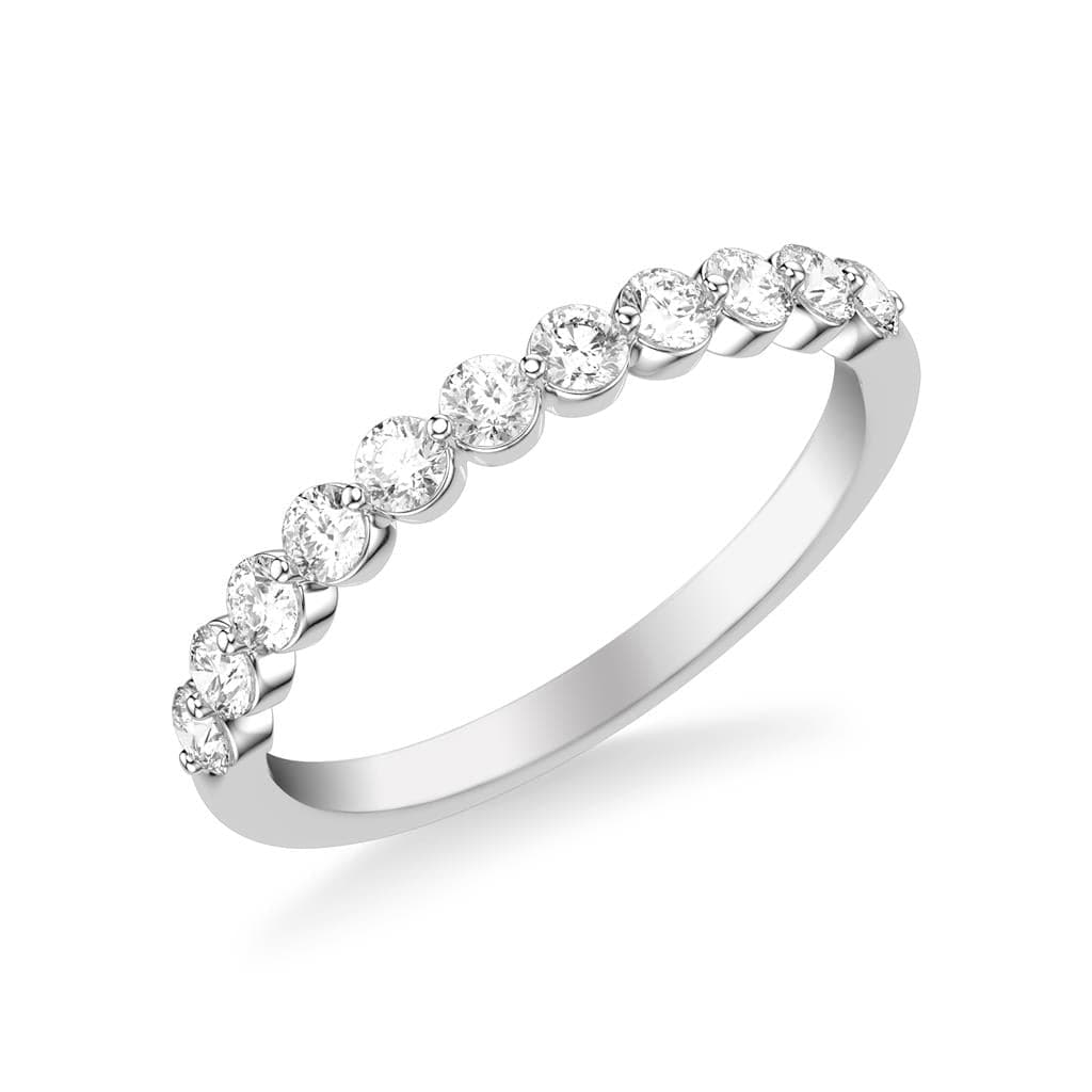Sincerely Springer's Wedding Band 14K White Gold Shared Prong Diamond Band