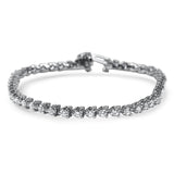 Sincerely Springer's Bracelet 14k White Gold Three Prong "Martini" Diamond Tennis Bracelet - 3.00ctw