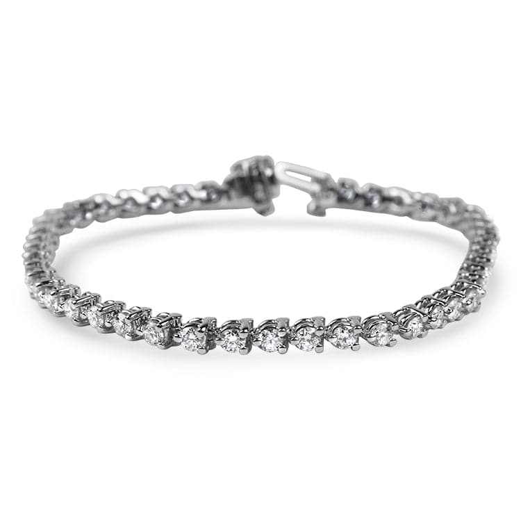 Sincerely Springer's Bracelet 14k White Gold Three Prong "Martini" Diamond Tennis Bracelet - 3.00ctw