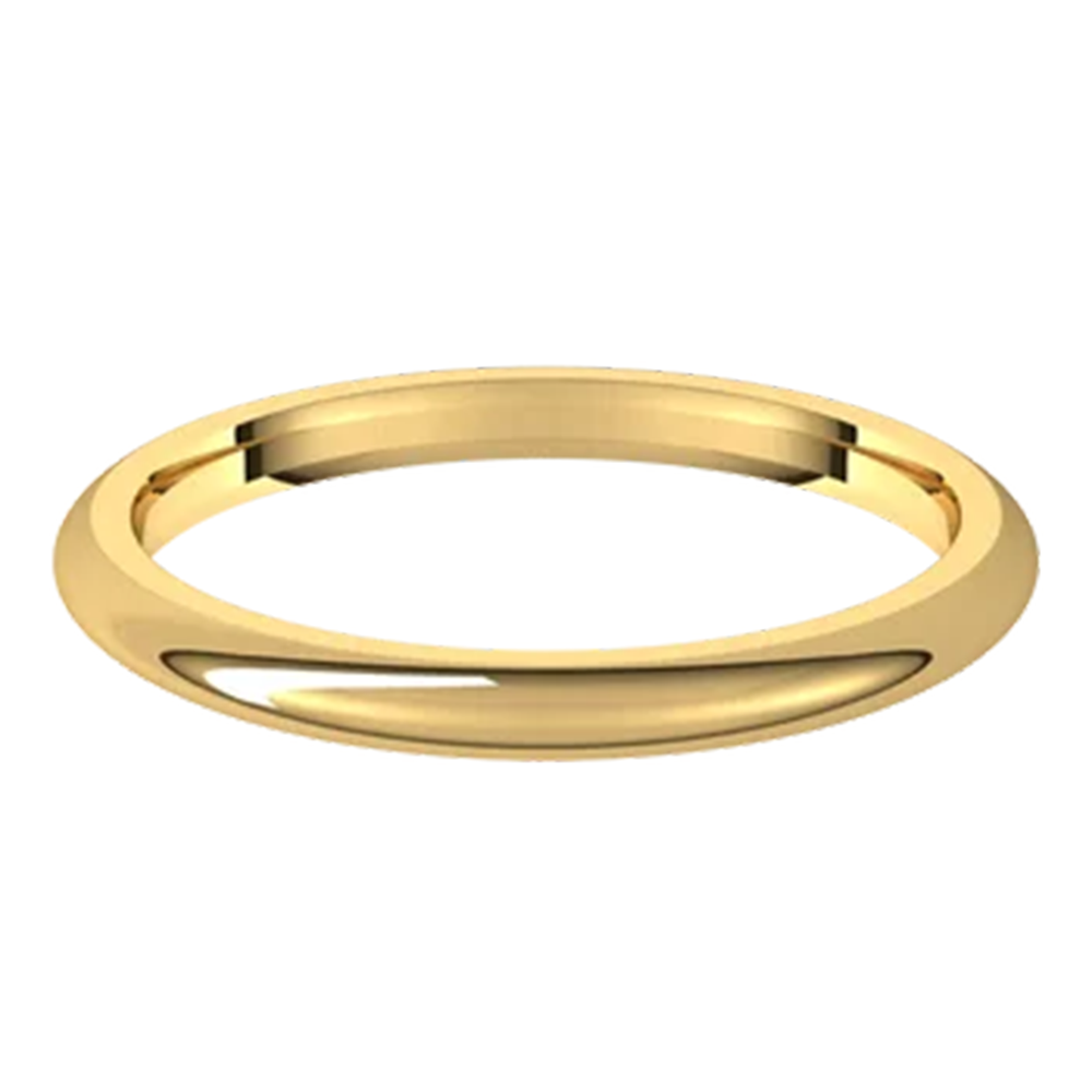 Sincerely Springer's Wedding Band 14k Yellow Gold 2mm Comfort Fit Half Round Wedding Band 10