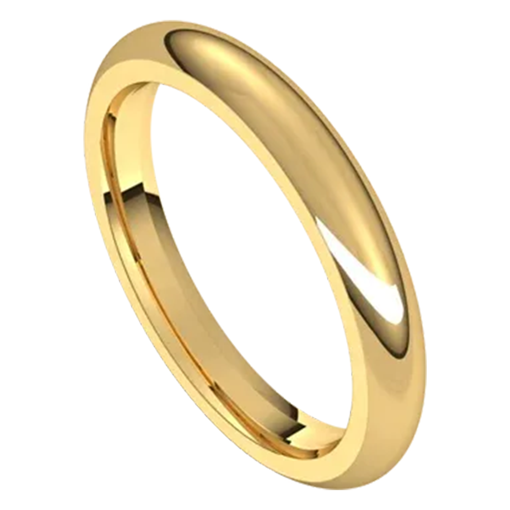 Sincerely Springer's Wedding Band 14k Yellow Gold 3mm Comfort Fit Half Round Wedding Band 6