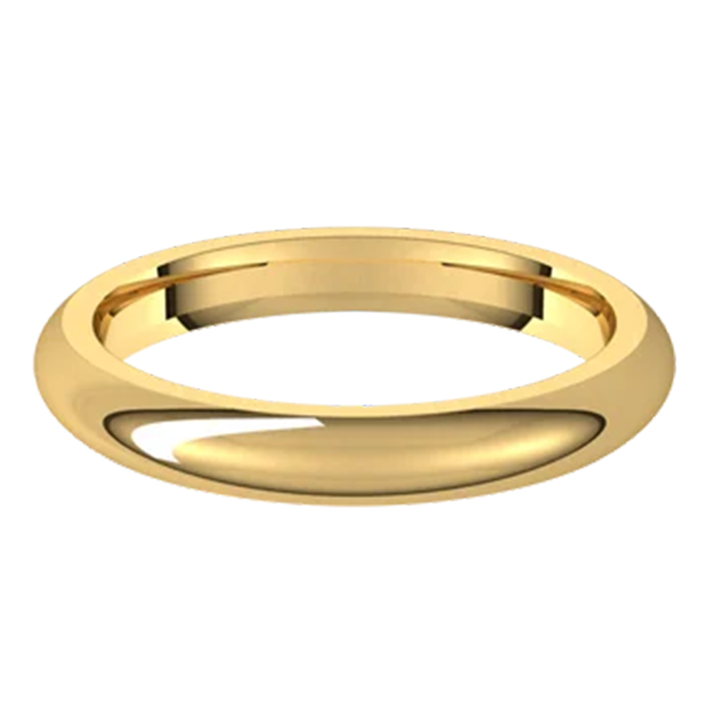 Sincerely Springer's Wedding Band 14k Yellow Gold 3mm Comfort Fit Half Round Wedding Band 6