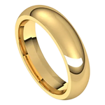 Sincerely Springer's Wedding Band 14k Yellow Gold 5mm Comfort Fit Half Round Wedding Band 10
