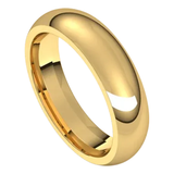 Sincerely Springer's Wedding Band 14k Yellow Gold 5mm Comfort Fit Half Round Wedding Band 10