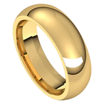 Sincerely Springer's Wedding Band 14k Yellow Gold 6mm Comfort Fit Half Round Wedding Band 10