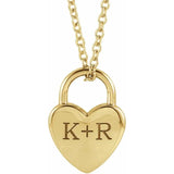 Sincerely Springer's Necklaces and Pendants 14K Yellow Gold Engravable Heart Locket Necklace