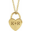 Sincerely Springer's Necklaces and Pendants 14K Yellow Gold Engravable Heart Locket Necklace