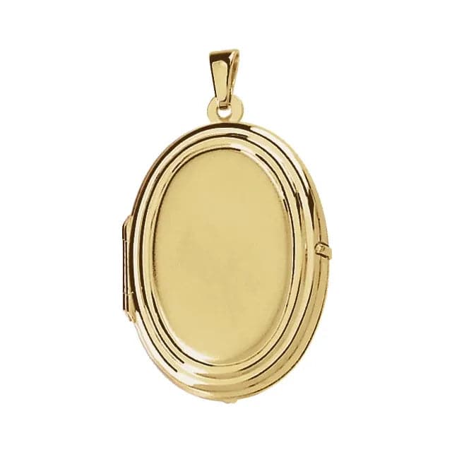 Sincerely Springer's Necklaces and Pendants 14K Yellow Gold Engravable Oval Locket