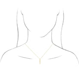 Sincerely Springer's Necklaces and Pendants 14K Yellow Gold Engravable Vertical Bar Pendant and Chain