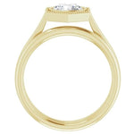 Sincerely Springer's Wedding Band 14K Yellow Gold Hexagon Bezel Engagement Ring 6