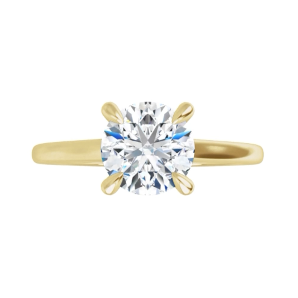 Sincerely Springer's Engagement Ring 14k Yellow Gold Round Solitaire Engagement Setting