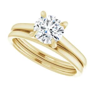 Sincerely Springer's Engagement Ring 14k Yellow Gold Round Solitaire Engagement Setting