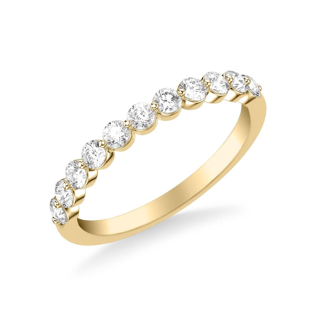 Sincerely Springer's Wedding Band 14K Yellow Gold Shared Prong Diamond Band