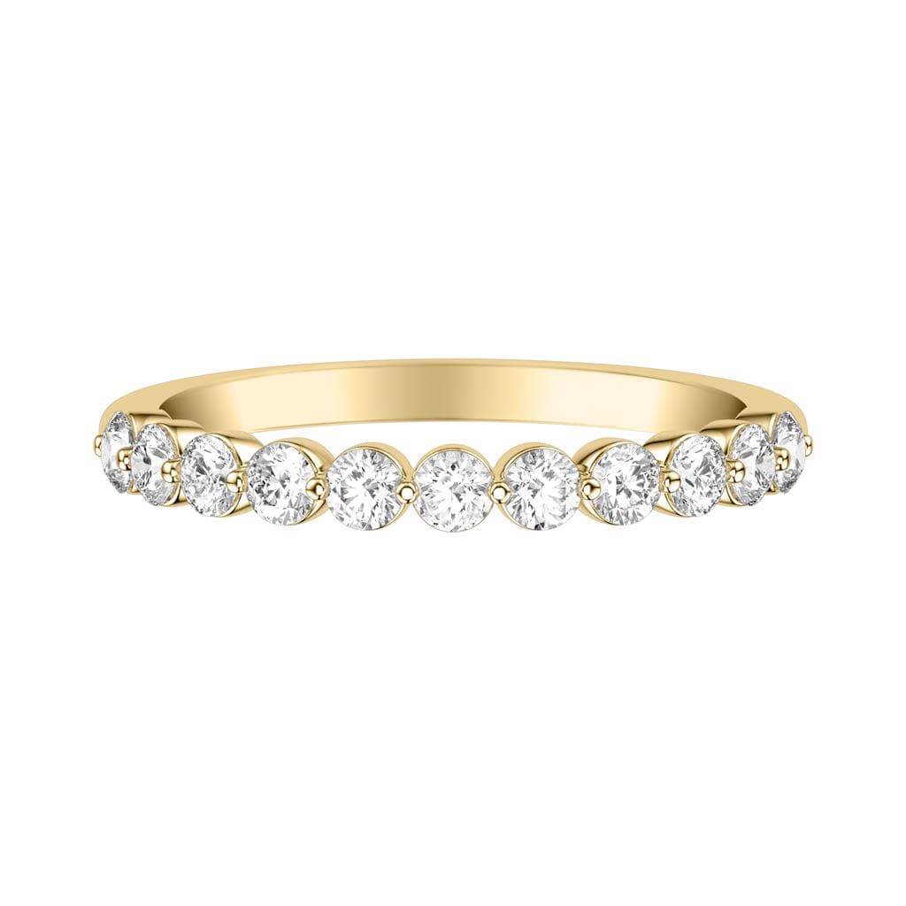 Sincerely Springer's Wedding Band 14K Yellow Gold Shared Prong Diamond Band