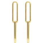 Sincerely Springer's Earring Sincerely Springer's Yellow Gold Paperclip Dangle Earrings