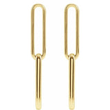 Sincerely Springer's Earring Sincerely Springer's Yellow Gold Paperclip Dangle Earrings