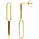 Sincerely Springer's Earring Sincerely Springer's Yellow Gold Paperclip Dangle Earrings