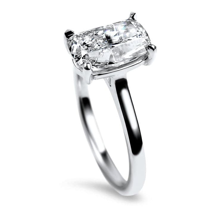 Springer's Bridal Engagement Ring Platinum Cushion Cut Solitaire Diamond Ring 6.5