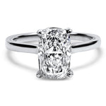 Springer's Bridal Engagement Ring Platinum Cushion Cut Solitaire Diamond Ring 6.5