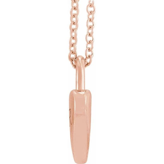 Springer's Collection Necklaces and Pendants 14K Rose Gold Engravable Heart Locket Necklace