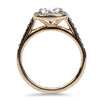 Springer's Collection Ring 14k Rose Gold Morganite and Diamond Halo Ring 6