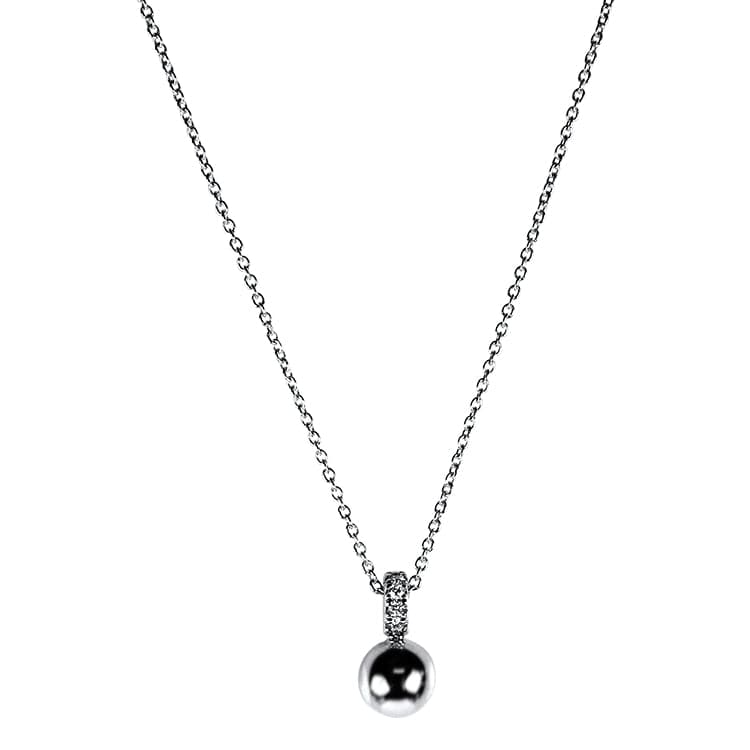 Springer's Collection Necklaces and Pendants 14k White Gold and Diamond Pendant Necklace