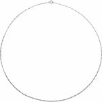 Springer's Collection Necklaces and Pendants 14k White Gold Concave Figaro Chain