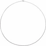 Springer's Collection Necklaces and Pendants 14k White Gold Concave Figaro Chain