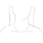 Springer's Collection Necklaces and Pendants 14k White Gold Concave Figaro Chain