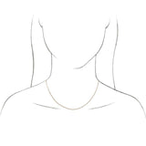 Springer's Collection Necklaces and Pendants 14k White Gold Concave Figaro Chain