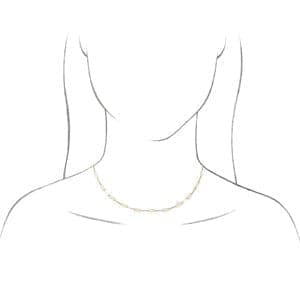 Springer's Collection Necklaces and Pendants 14k White Gold Elongated Link "Paperclip" Chain Necklace