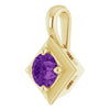 Springer's Collection Necklaces and Pendants 14k Yellow Gold Amethyst Geometric Pendant