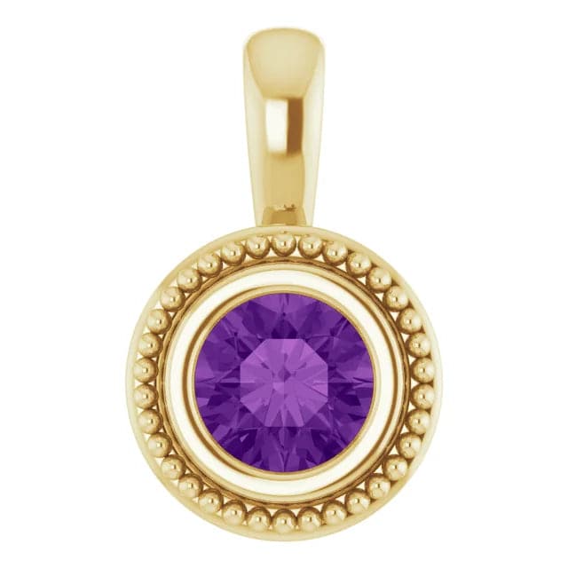 Springer's Collection Necklaces and Pendants 14k Yellow Gold Amethyst Pendant